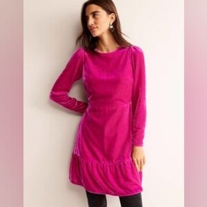 Boden Fuchsia Long Sleeve Dress